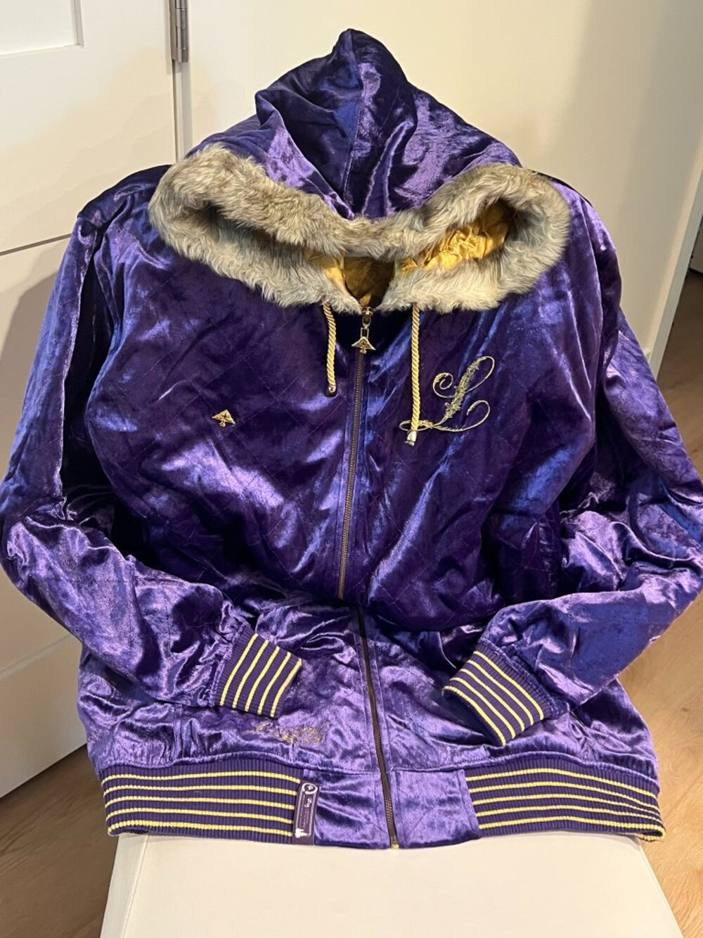 "L of Opulence" Velour Zip-up Hoodie by Iconic Streetwear Brand LRG